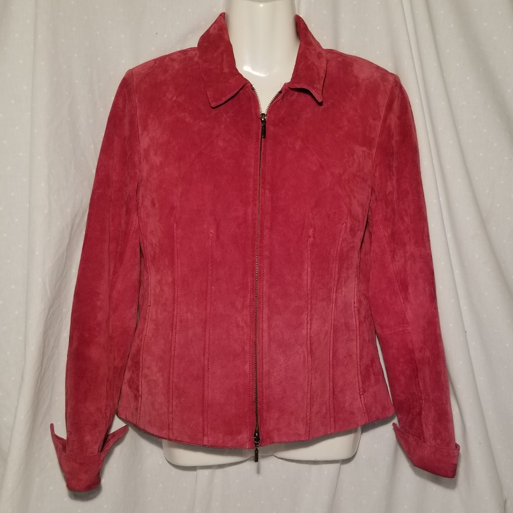 Coldwater Creek Red Women's P/S Leather Coat